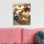 Motocross Rider Canvas Afdruk (Insitu (Woonkamer))