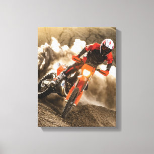 Motocross Rider Canvas Afdruk