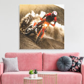 Motocross Rider Canvas Afdruk (Insitu (Woonkamer))
