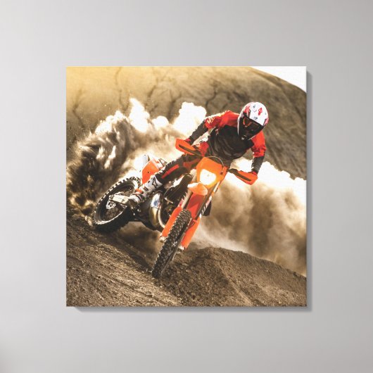 Motocross Rider Canvas Afdruk (Voorkant)