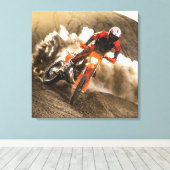 Motocross Rider Canvas Afdruk (Insitu (Houten vloer))