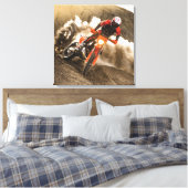 Motocross Rider Canvas Afdruk (Insitu (Slaapkamer))