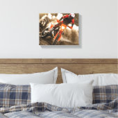 Motocross Rider Canvas Afdruk (Insitu (Slaapkamer))