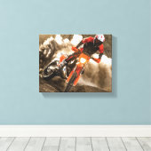 Motocross Rider Canvas Afdruk (Insitu (Houten vloer))