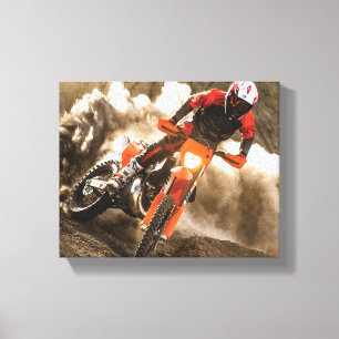 Motocross Rider Canvas Afdruk