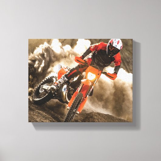 Motocross Rider Canvas Afdruk (Voorkant)
