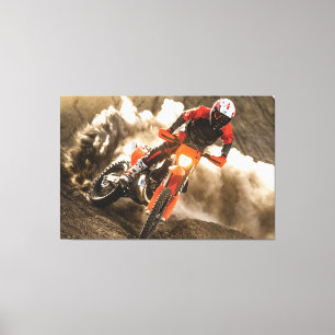 Motocross Rider Canvas Afdruk