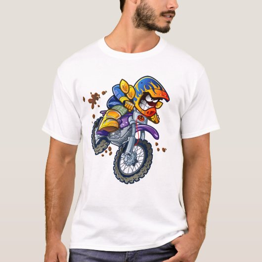 Motocross Rider Cartoon | Sport T-shirt (Voorkant)