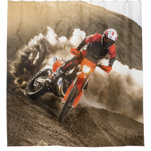 Motocross Rider Douchegordijn (Voorkant)