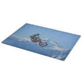 Motocross Rider Flying over Mountain Snijplank (Hoek)