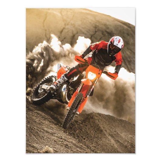 Motocross Rider Foto Afdruk (Voorkant)