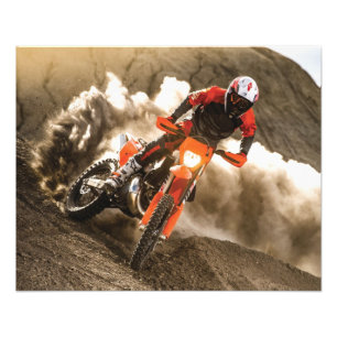 Motocross Rider Foto Afdruk
