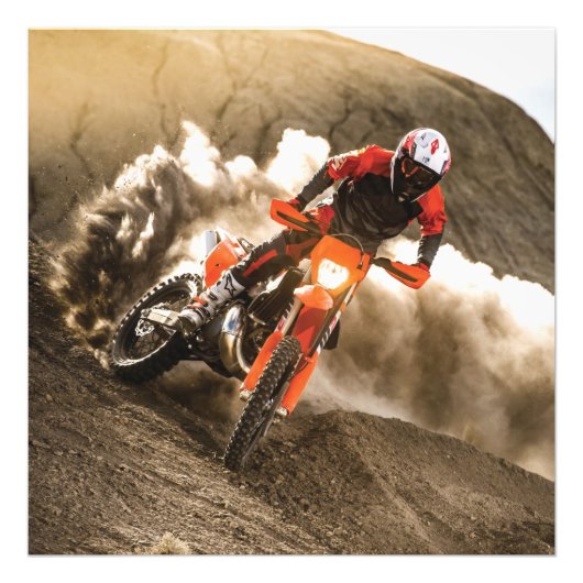 Motocross Rider Foto Afdruk (Voorkant)