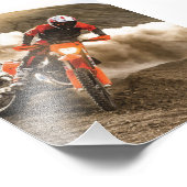Motocross Rider Foto Afdruk (Hoek)