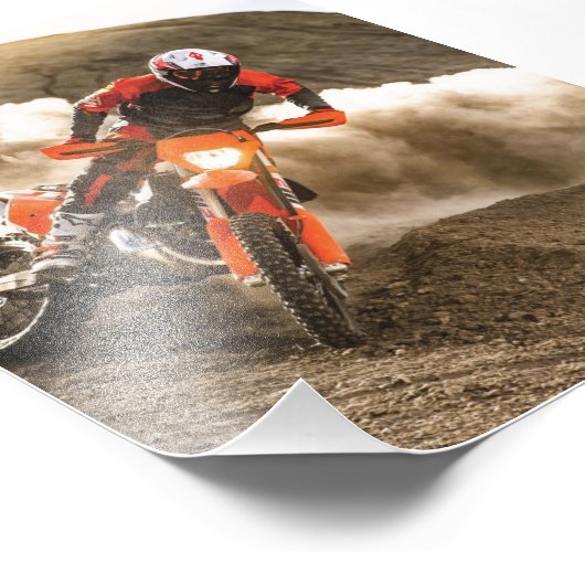 Motocross Rider Foto Afdruk (Hoek)