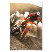 Motocross Rider Foto Afdruk (Voorkant)