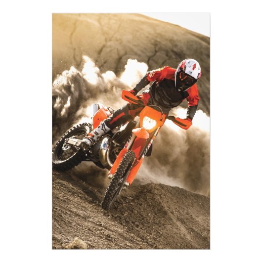 Motocross Rider Foto Afdruk (Voorkant)
