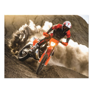 Motocross Rider Foto Afdruk