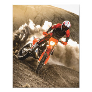 Motocross Rider Foto Afdruk