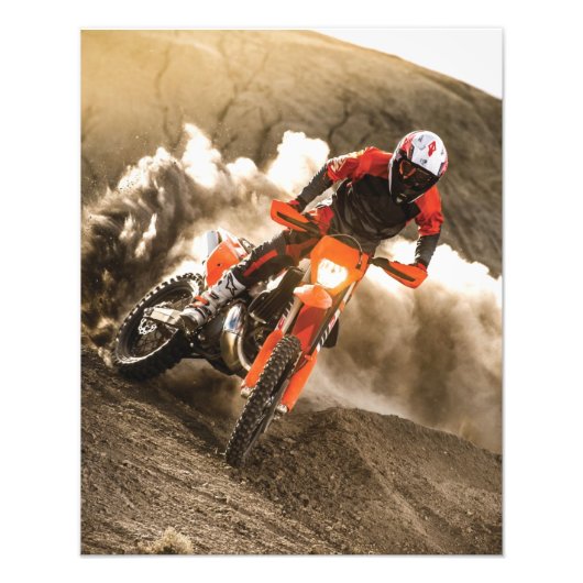 Motocross Rider Foto Afdruk (Voorkant)