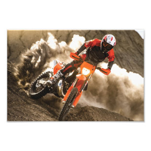 Motocross Rider Foto Afdruk