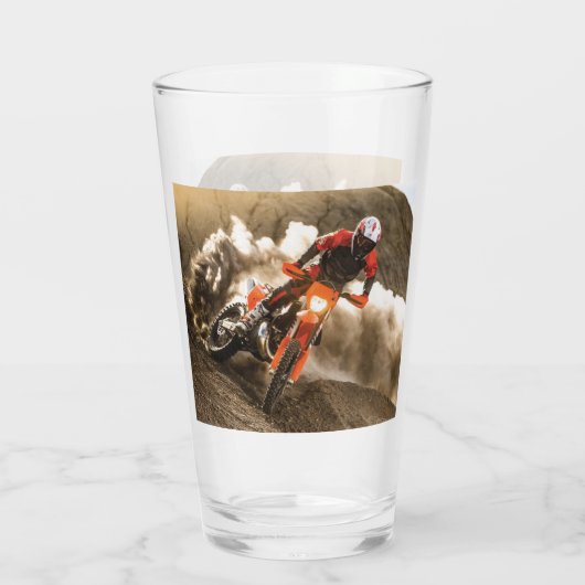 Motocross Rider Glas (Achterkant)