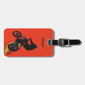 Motocross Rider Jump Bagagelabel (Voorkant horizontaal)