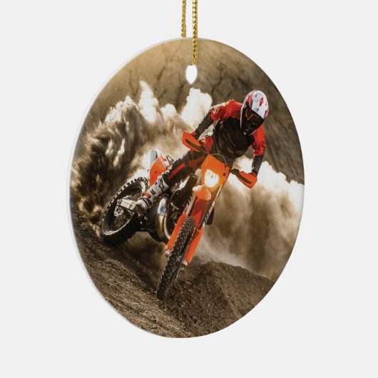 Motocross Rider Keramisch Ornament (Rechts)