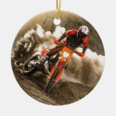 Motocross Rider Keramisch Ornament (Voorkant)