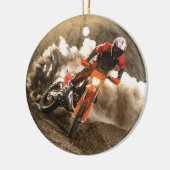 Motocross Rider Keramisch Ornament (Links)