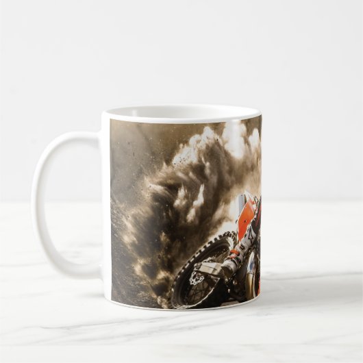 Motocross Rider Koffiemok (Links)