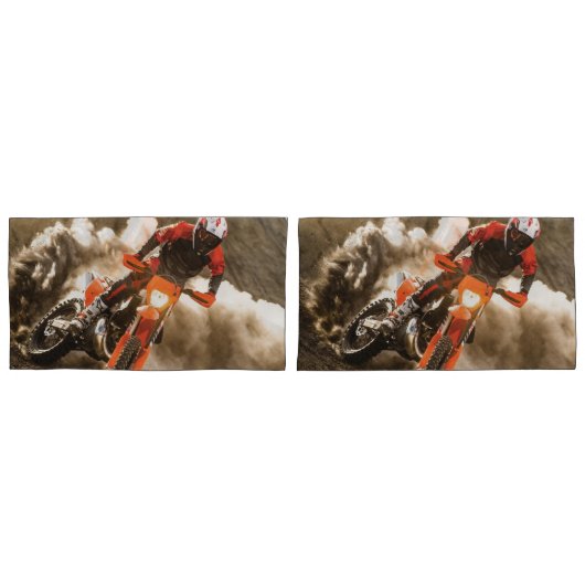 Motocross Rider Kussensloop (Voorkant-Set)