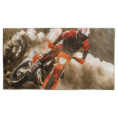 Motocross Rider Kussensloop (Voorkant-Links)