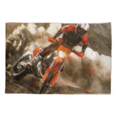 Motocross Rider Kussensloop (Achterkant-Links)