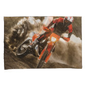 Motocross Rider Kussensloop (Voorkant-Rechts)