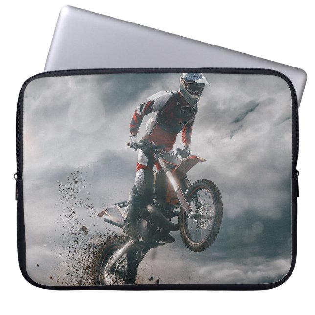 Motocross Rider Laptop Sleeve (Voorkant)