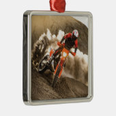 Motocross Rider Metalen Ornament (Rechts)
