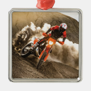 Motocross Rider Metalen Ornament