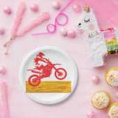 Motocross Rider Papieren Bordje (Feest)