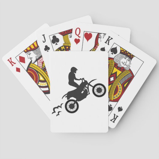 Motocross Rider Pokerkaarten (Achterkant)