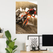 Motocross Rider Poster (Thuiskantoor)