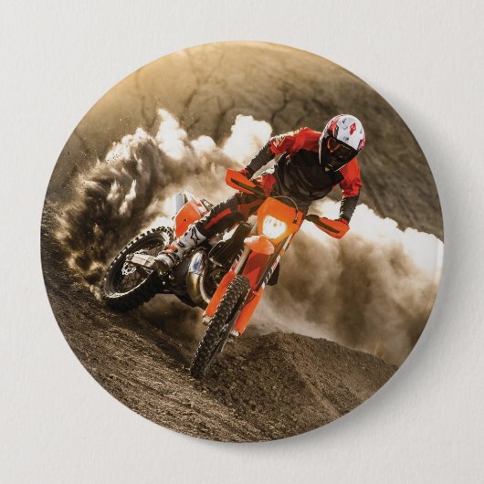 Motocross Rider Ronde Button 4,0 Cm (Voorkant)