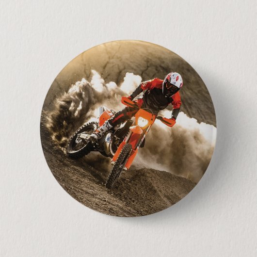 Motocross Rider Ronde Button 5,7 Cm (Voorkant)