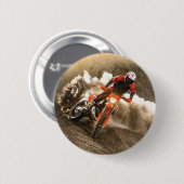 Motocross Rider Ronde Button 5,7 Cm (Voorkant /achterkant)