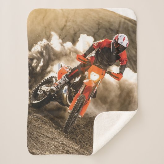 Motocross Rider Sherpa Deken (Voorkant)