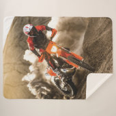 Motocross Rider Sherpa Deken (Voorkant (horizontaal))
