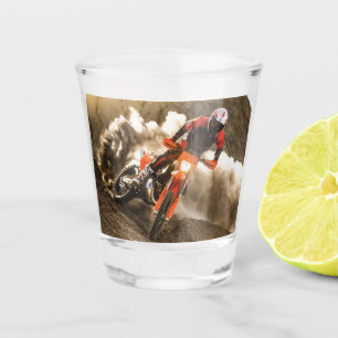 Motocross Rider Shot Glas