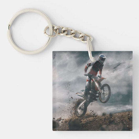 Motocross Rider Sleutelhanger (Voorkant)
