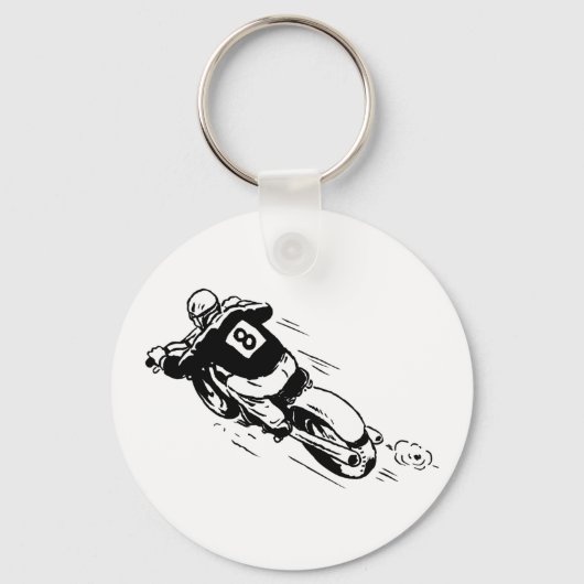 Motocross Rider Sleutelhanger (Achterkant)