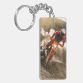 Motocross Rider Sleutelhanger (Voorkant Links)